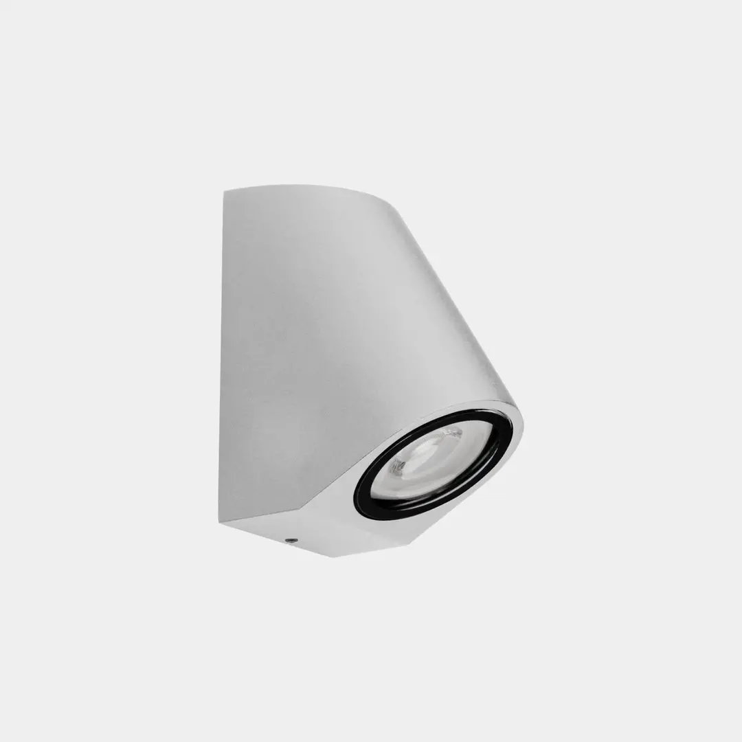 LEDS-C4 Außenwandlampe Eko Inclined, weiß, Breite 7 cm, Alu