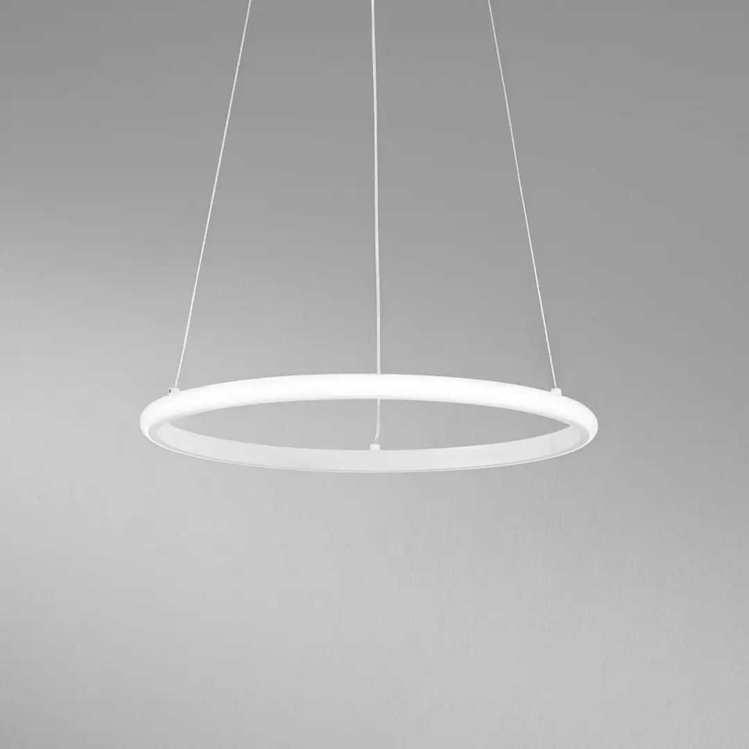 Luce Ambiente Design LED-Pendellampe Axis, Ø 40 cm, weiß, Metall, CCT