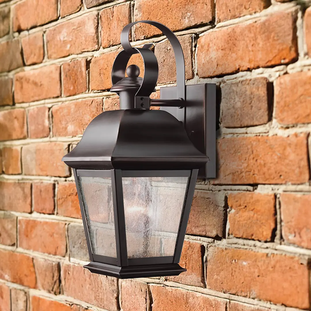 KICHLER Außenwandlampe Mount Vernon altbronze Höhe 32 cm Metall IP44