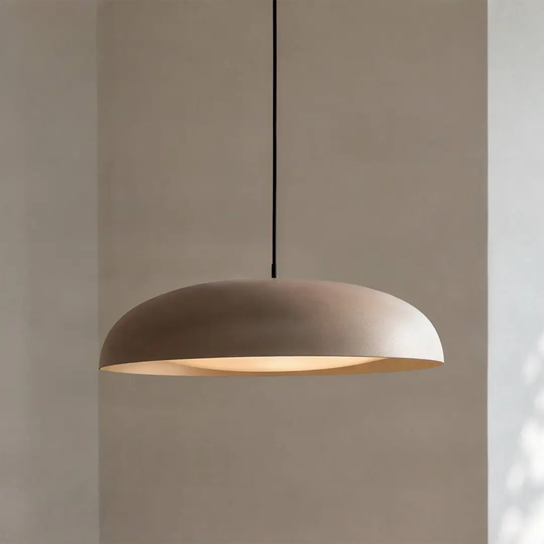 Lindby LED-Hängeleuchte Florie, beige, Ø 40 cm, Metall