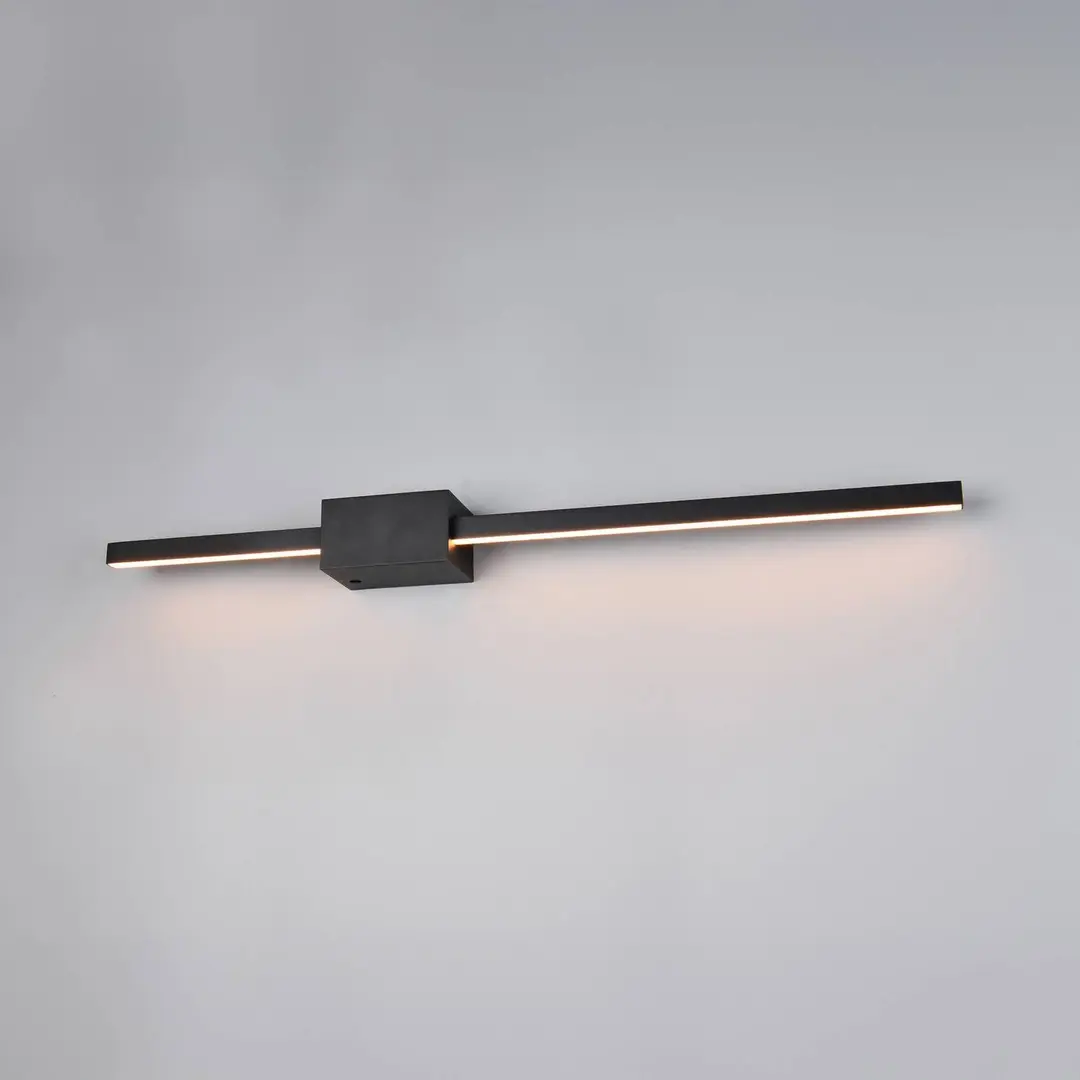 Trio Lighting LED-Wandleuchte Cassino, schwarz matt, Breite 70 cm, Metall
