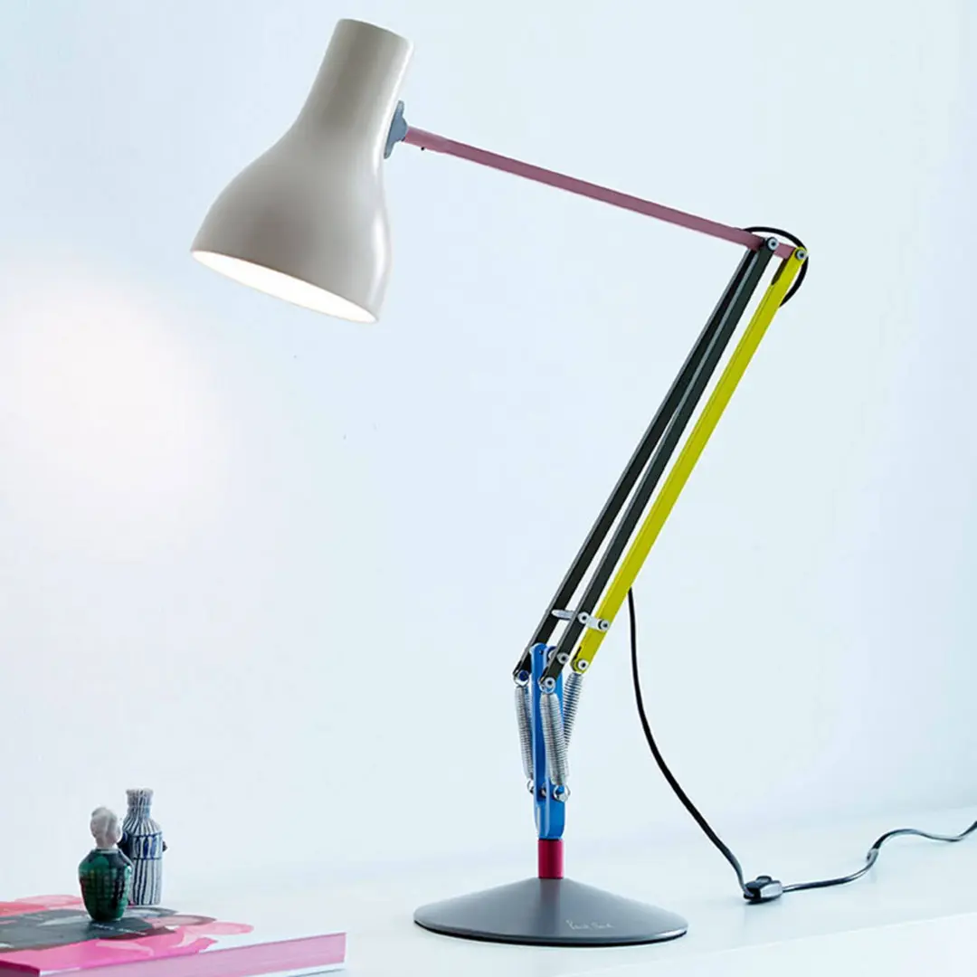 Anglepoise Tischlampe Type 75 Mini, hellgrau, 70 cm
