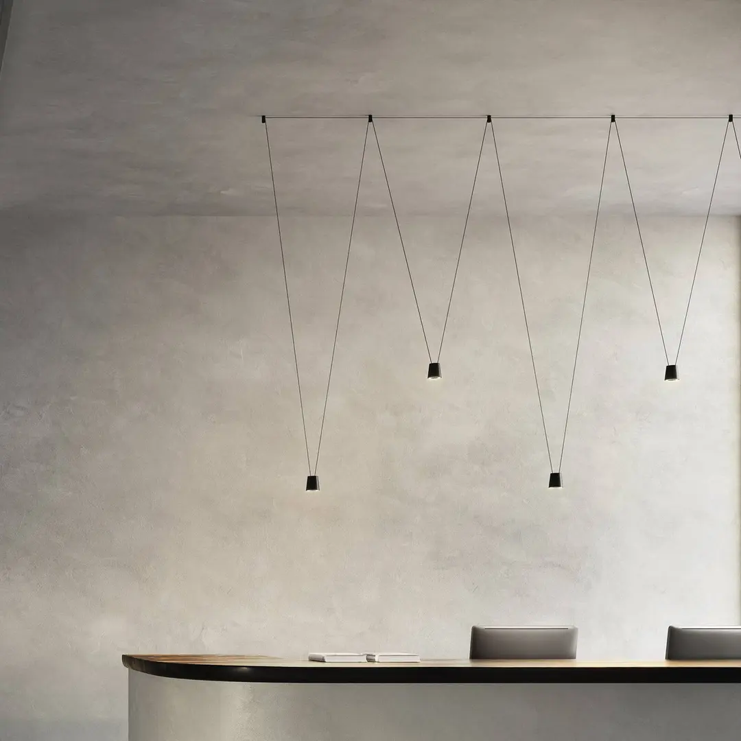 kdln LED-Designer-Hängelampe Sling, 2.700 K, 1-fl., schwarz