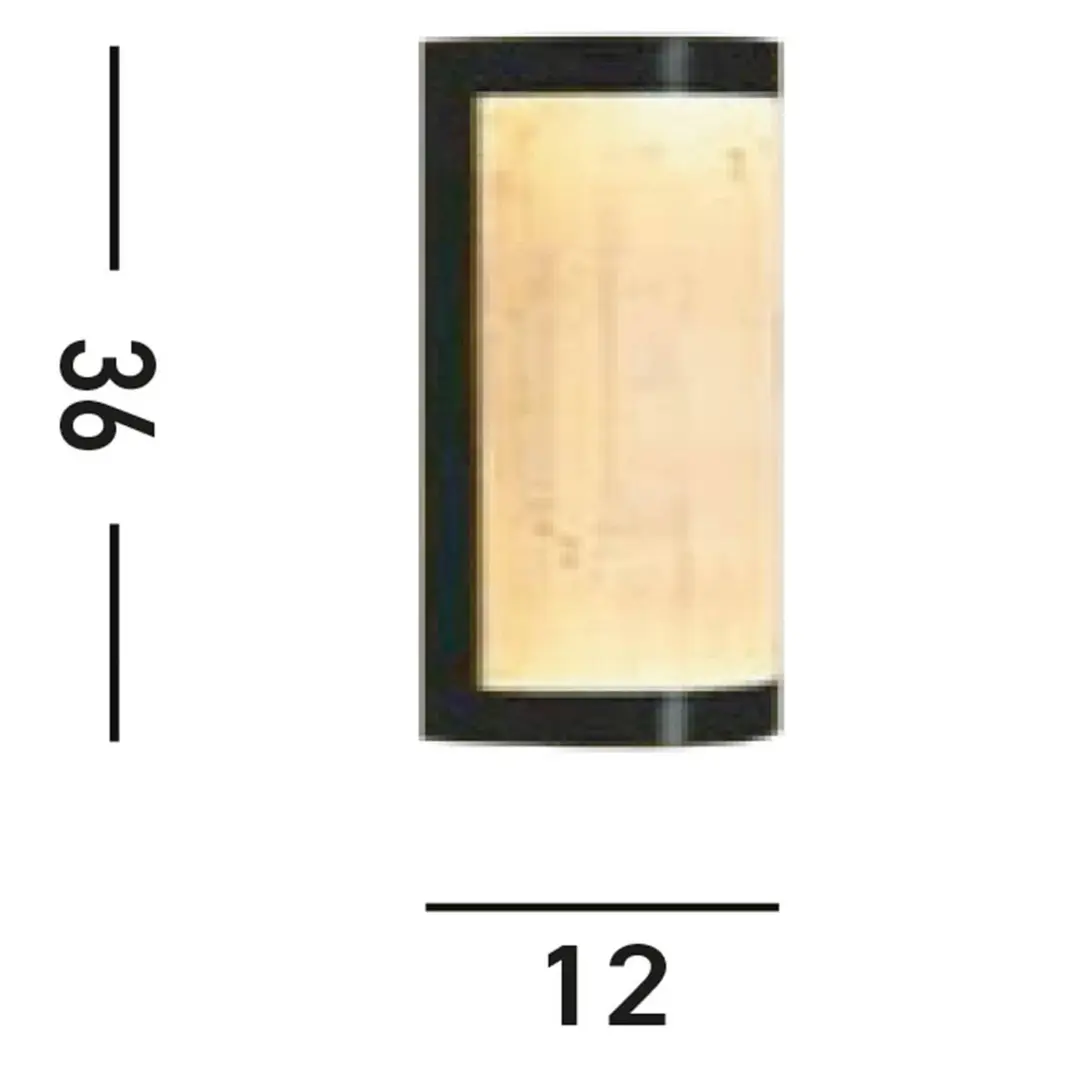 Searchlight LED-Wandleuchte Nile, Höhe 36 cm, schwarz, Stahl, IP44