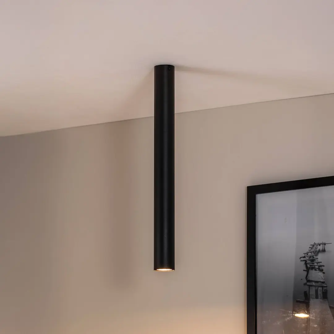 EMIBIG LIGHTING Deckenstrahler Tecno 1XL, Stahl, GU10, Höhe 60 cm, schwarz