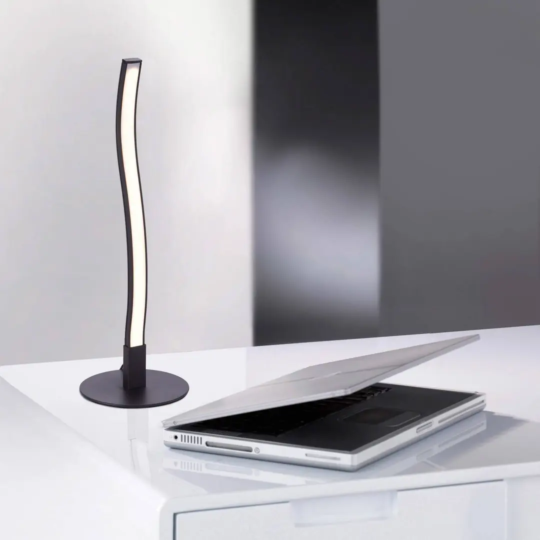 JUST LIGHT. GmbH LED-Tischleuchte Wave 3.000K 30cm schwarz