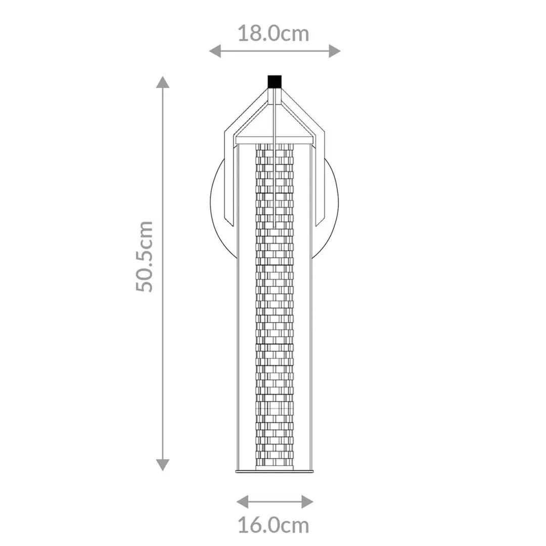 Quintiesse LED-Wandleuchte ESPADA, gold gebürstet, Ø 16 cm, Metall IP44