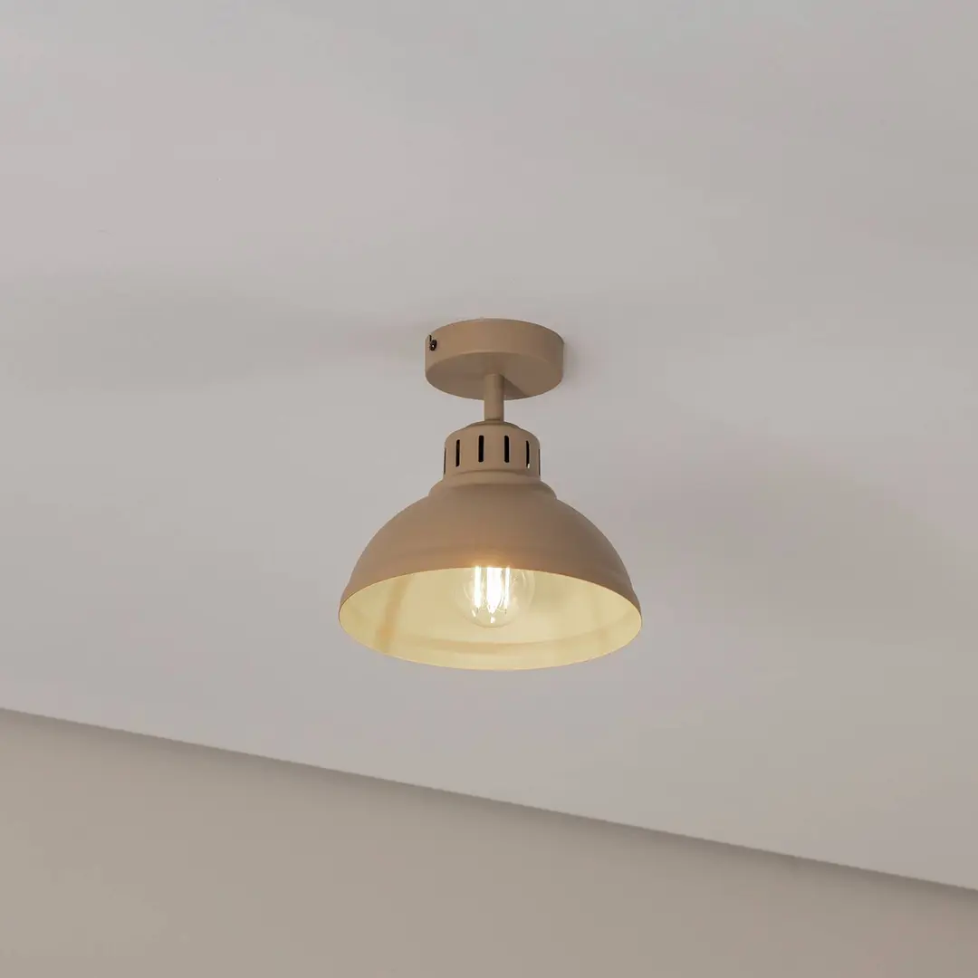 Luminex Deckenleuchte Sven, 1-flammig, beige, Stahl