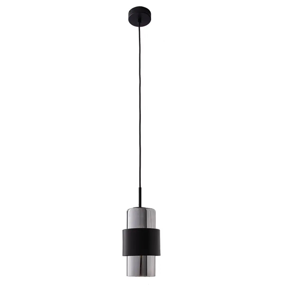 Zambelis Hängelampe 22002 aus Glas und Metall schwarz matt