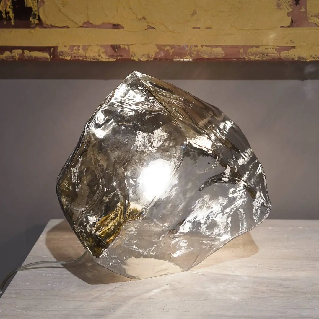 KARE Tischleuchte Aura, rauchfarben, Glas, Ø 30 cm, E27