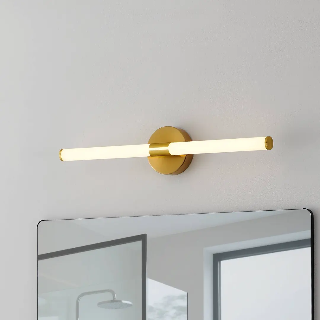 EGLO LED-Wandlampe Ramola, messingfarben, Breite 60 cm, IP44, CCT