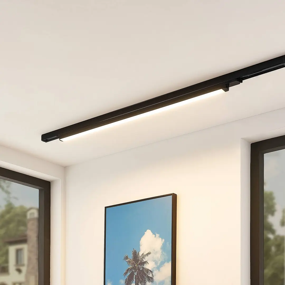 Arcchio LED-Schienenleuchte Harlow, schwarz, 109 cm, 3.000K