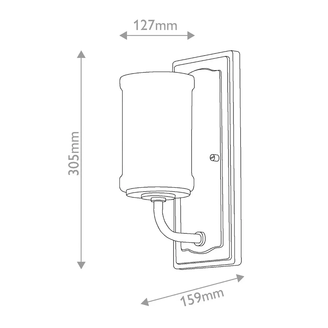KICHLER Wandlampe Vetivene, chrom, Höhe 31 cm, Metall, IP44, G9-LED