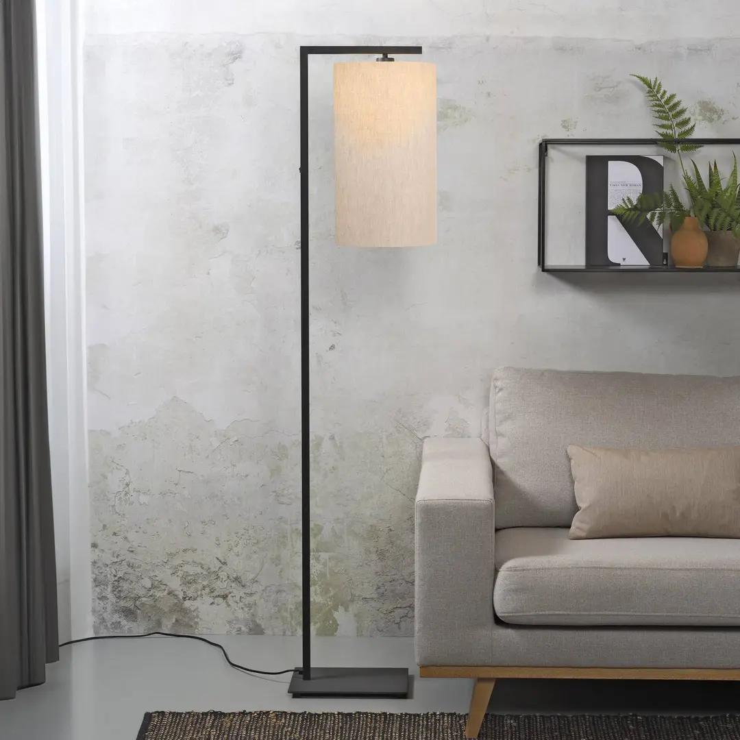 IT'S ABOUT ROMI Stehlampe Boston, Ø 25 cm, schwarz/creme
