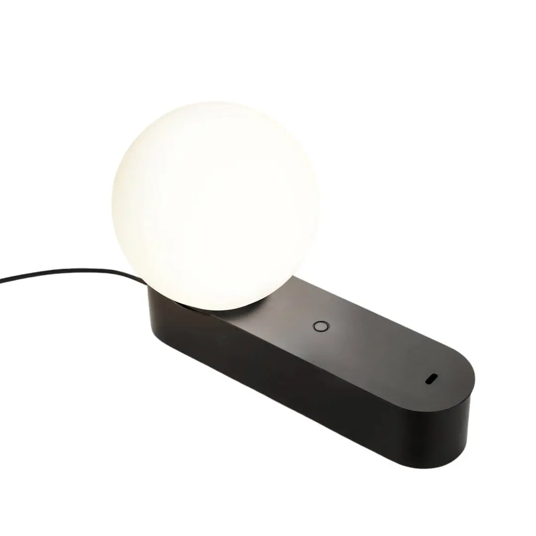 LEDS-C4 LED-Tischlampe Perlina, schwarz, Länge 22,8 cm