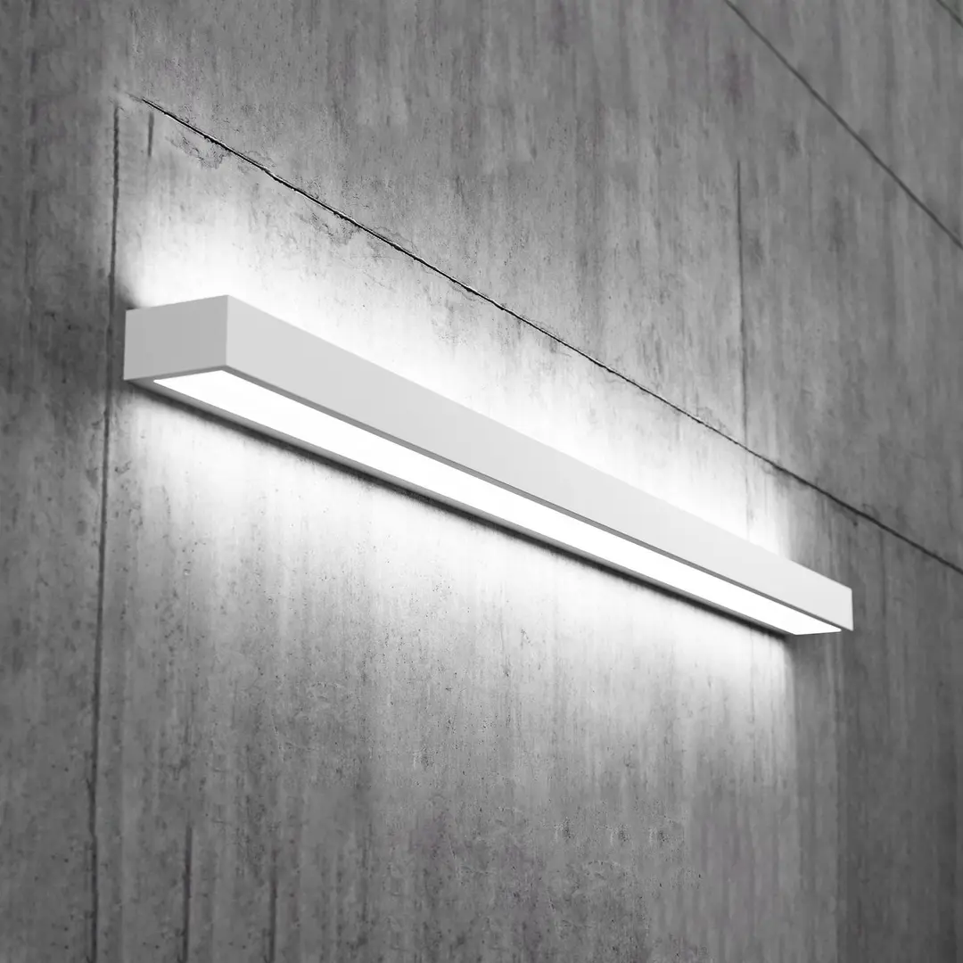 MCJ LED-Wandleuchte Mera, Breite 120 cm, weiß, 4.000K