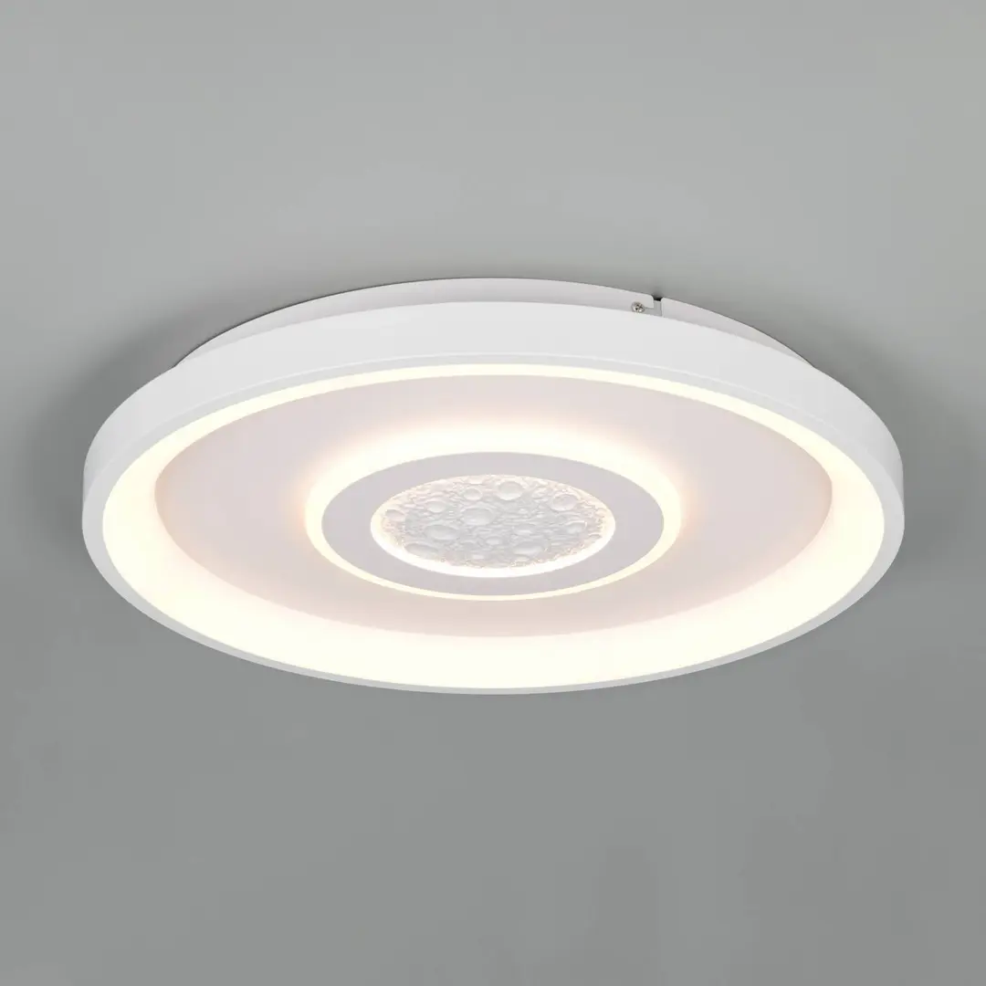 Reality Leuchten LED-Deckenleuchte Nexalo, weiß, Metall, CCT, Fernbedienung