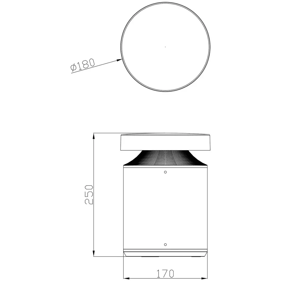 Deko-Light LED-Sockelleuchte Faro, Höhe 25 cm, dunkelgrau, DALI, 3.000K