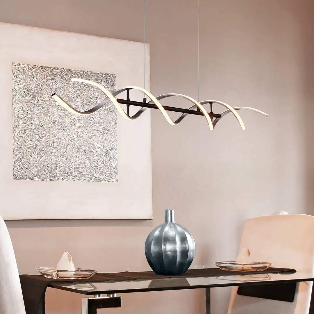 Trio Lighting LED-Hängeleuchte Sequence, dimmbar, CCT, aluminium
