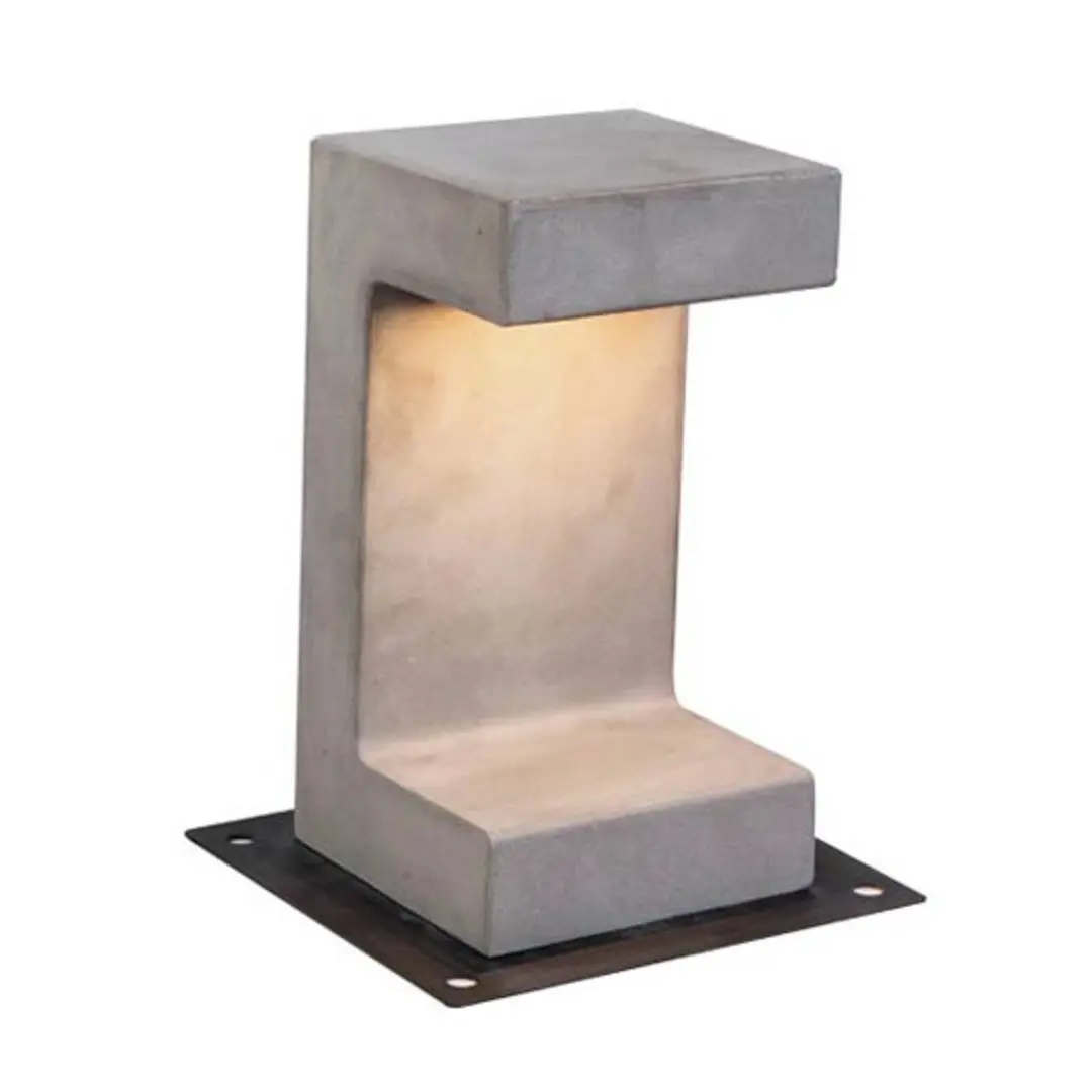 Zambelis LED-Sockelleuchte E191 aus Beton, Höhe 30 cm