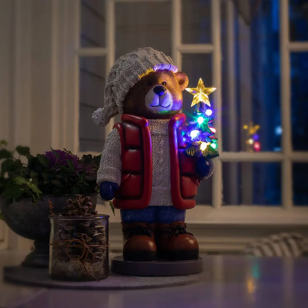 Konstsmide Christmas LED-Dekoleuchte Teddybär für innen Batteriebetrieb