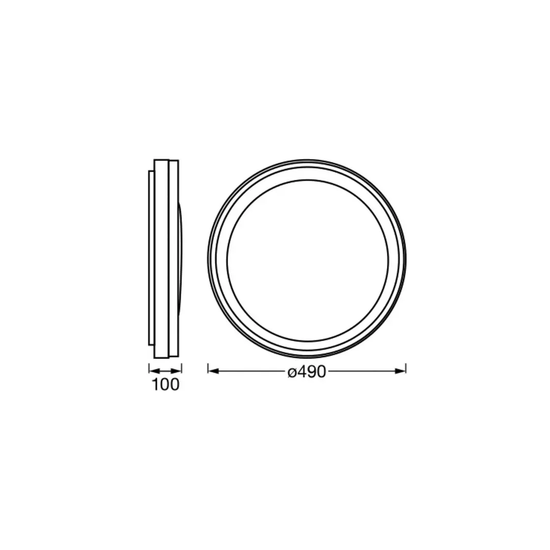 OSRAM SMART+ WiFi Deckenlampe ORBIS ZEST, weiß 50 cm RGB CCT
