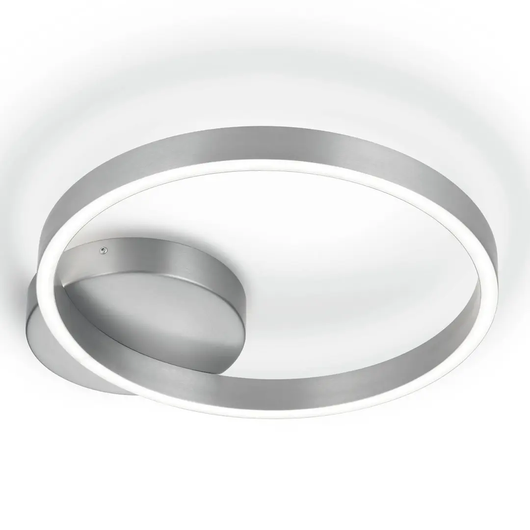 Knapstein LED-Deckenleuchte Anel-40, nickel matt, direkt/indirekt