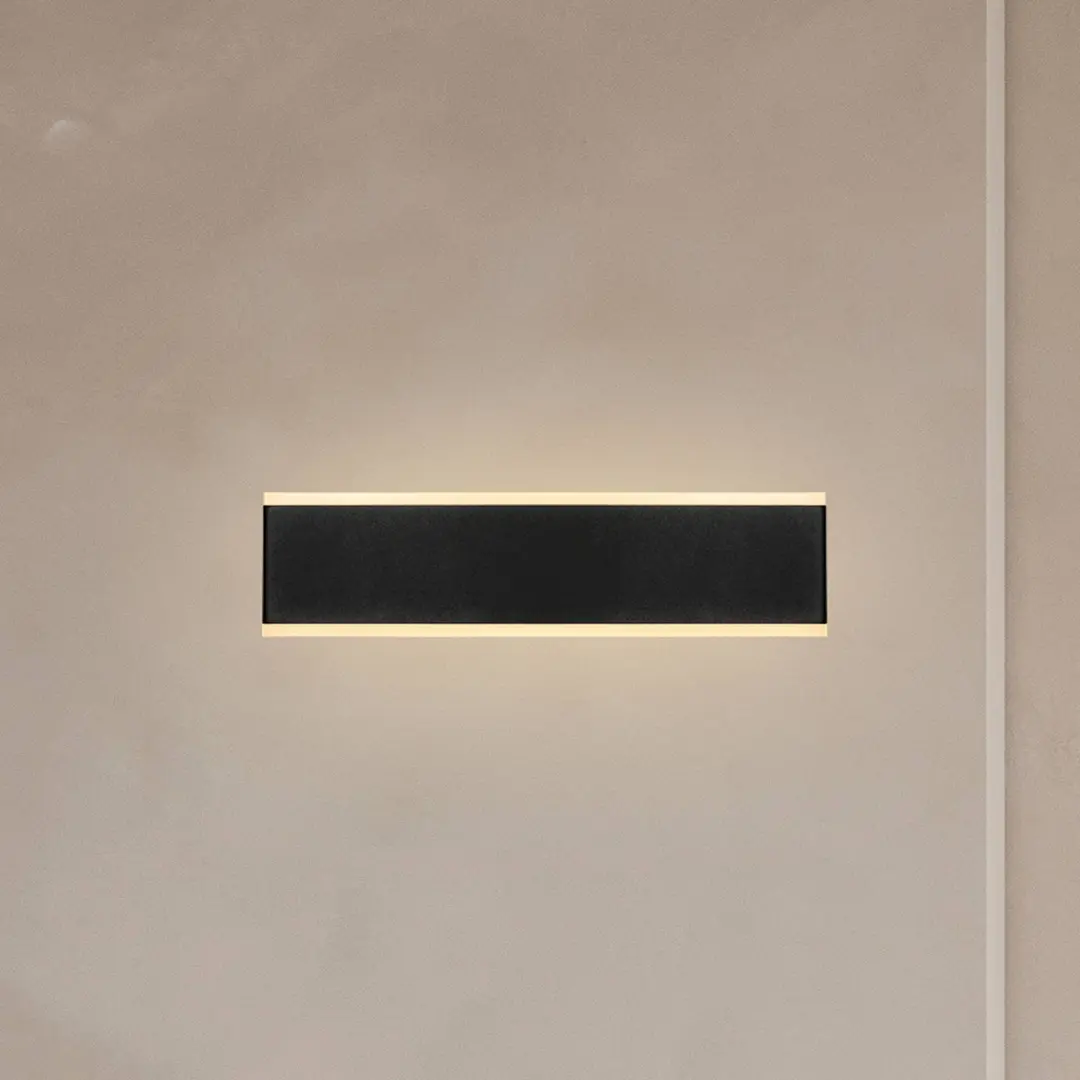 Mantra Iluminación LED-Wandleuchte Nelson, Breite 30,5cm, schwarz, CCT, up/down