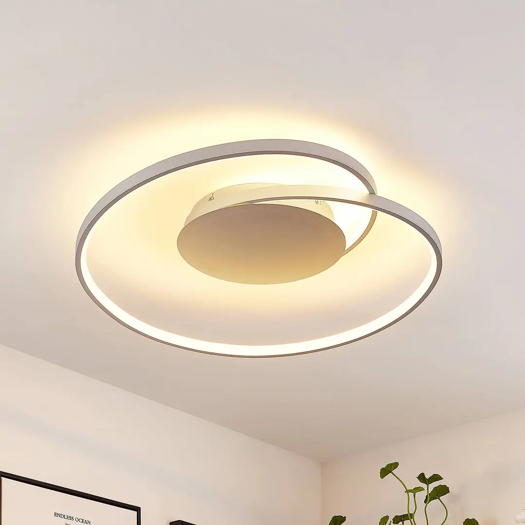 Lucande LED-Deckenlampe Enesa, 63 cm, CCT, Remote, dimmbar