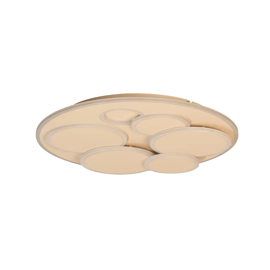 FISCHER & HONSEL LED-Deckenlampe Dots, sandfarben, Ø 50 cm, Metall/Acryl, CCT