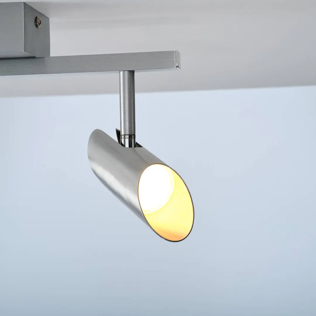 Brilliant LED-Deckenstrahler Risell, Länge 35 cm, aluminiumfarben