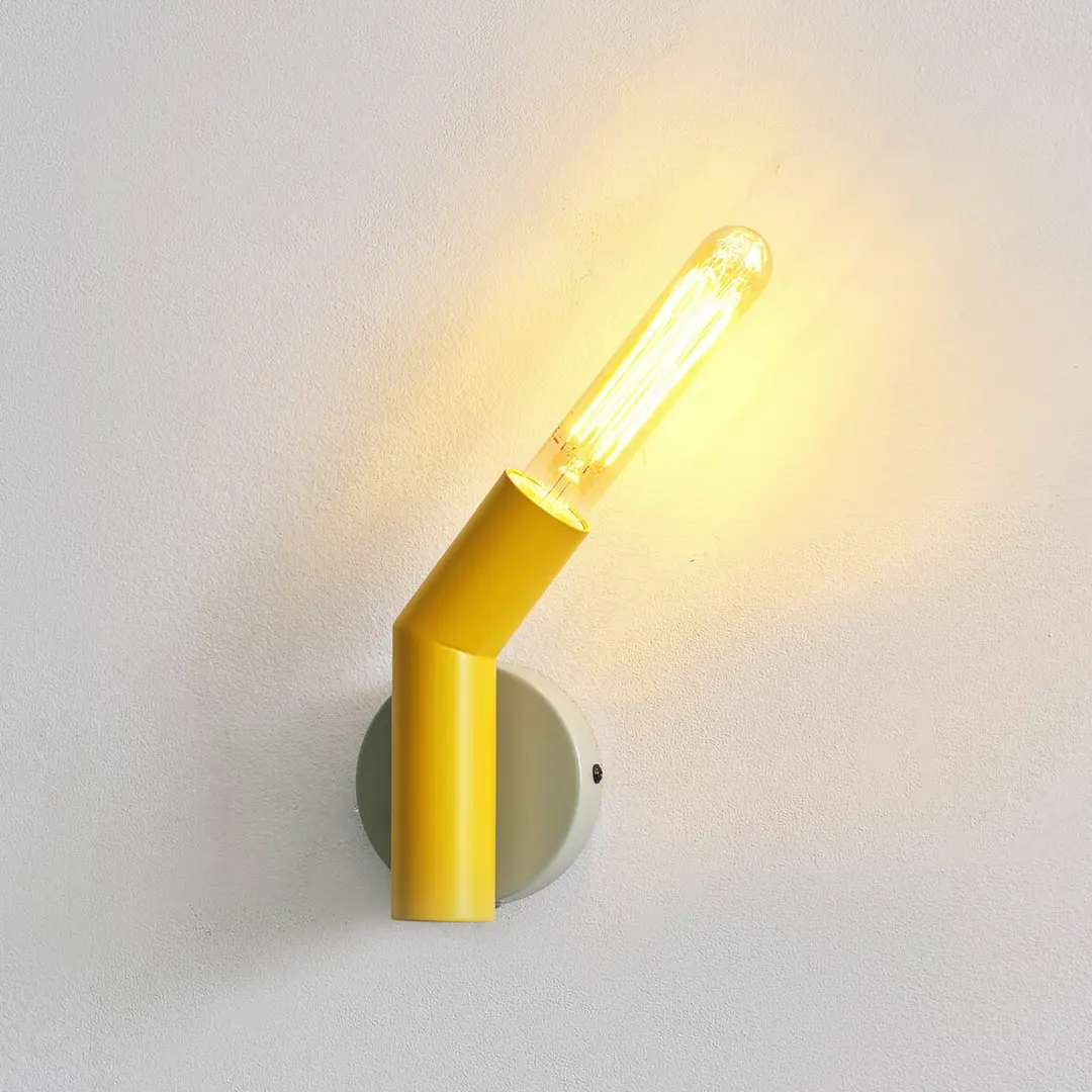 OSRAM Wandleuchte Decor Straw, 1-fl., grau/gelb, Stahl, E27