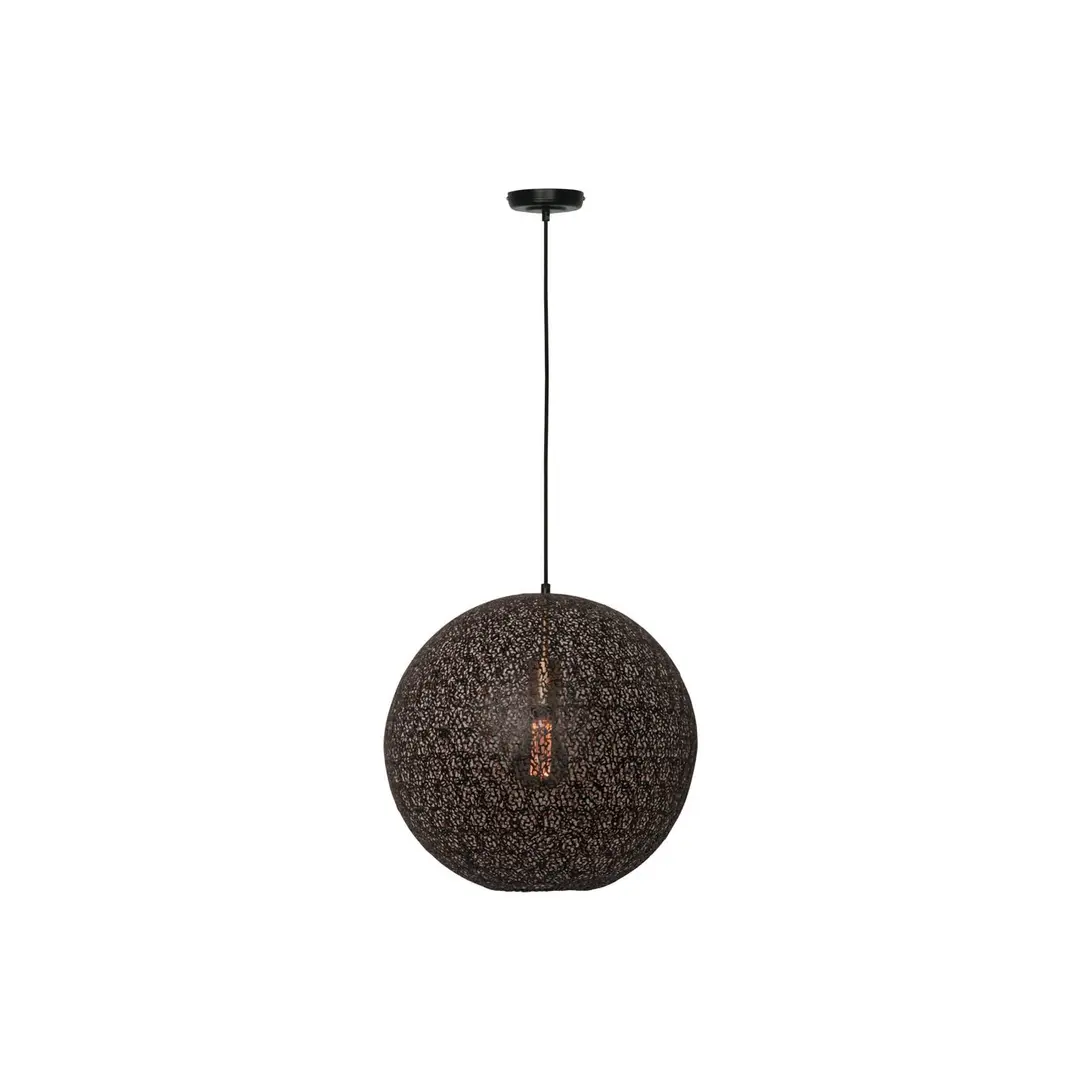 Freelight Hängelampe Oronero, Ø 40 cm, schwarz/gold, Metall