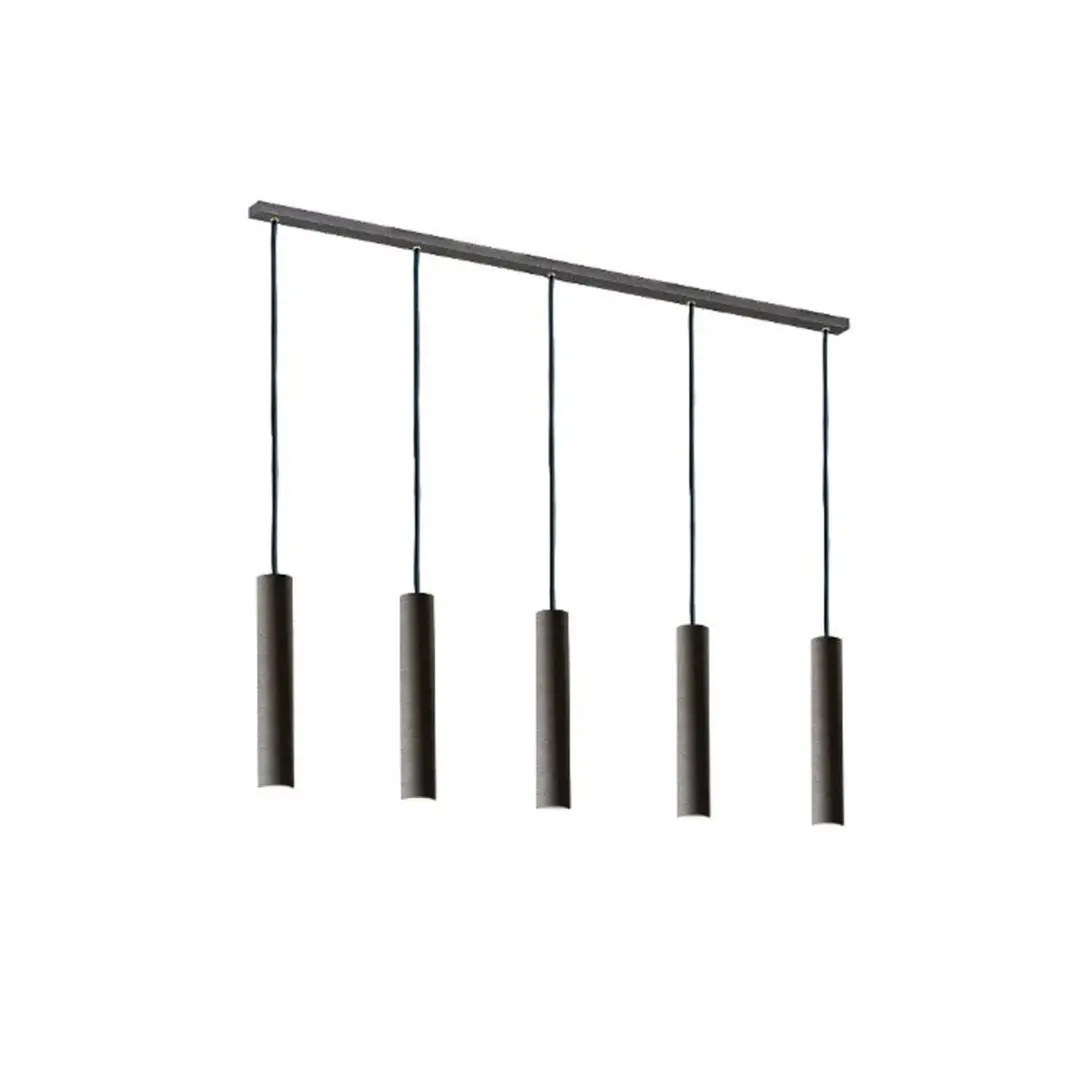 Argon Hängeleuchte Brenta, anthrazit, Stahl Länge 110 cm 5-flammig