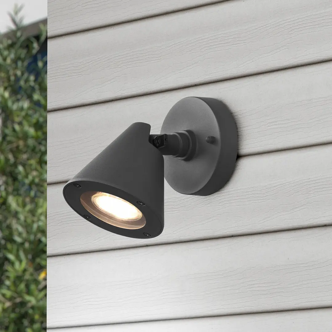 Trio Lighting Außenwandleuchte Kaveri aus Aluminium, anthrazit
