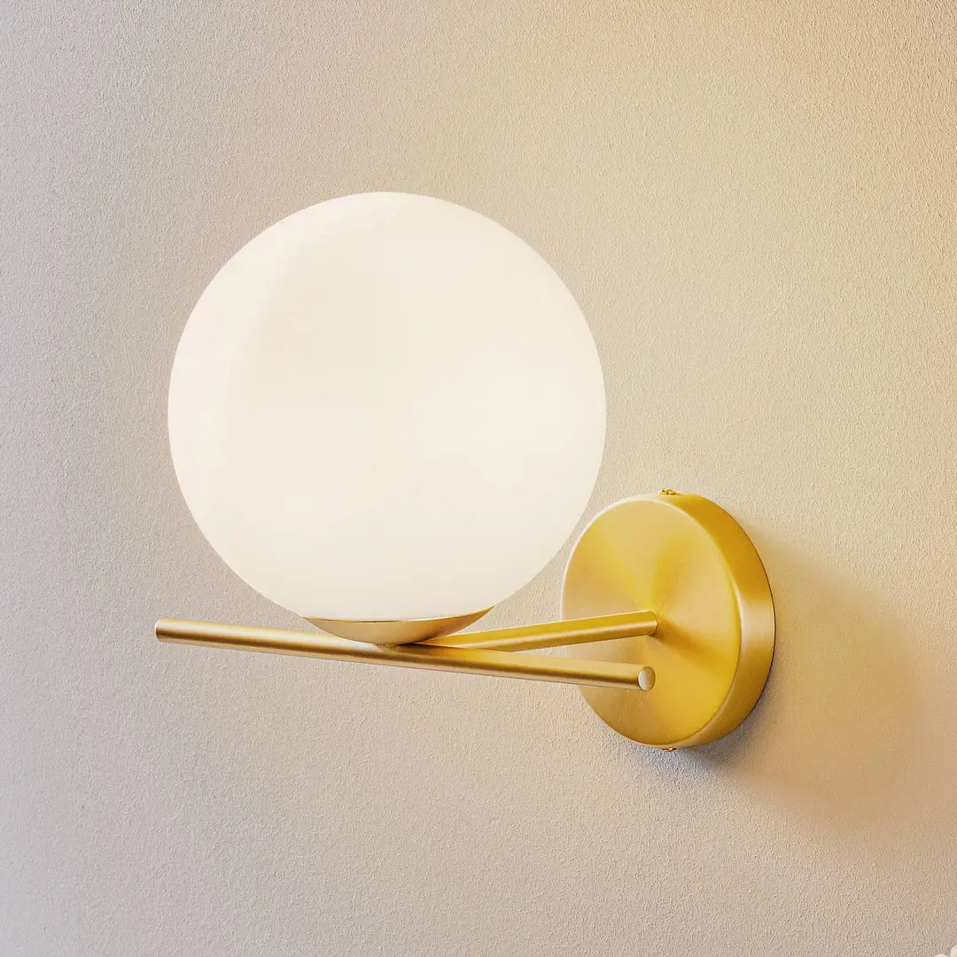 miloox by Sforzin Wandleuchte Jugen, gold, einflammig