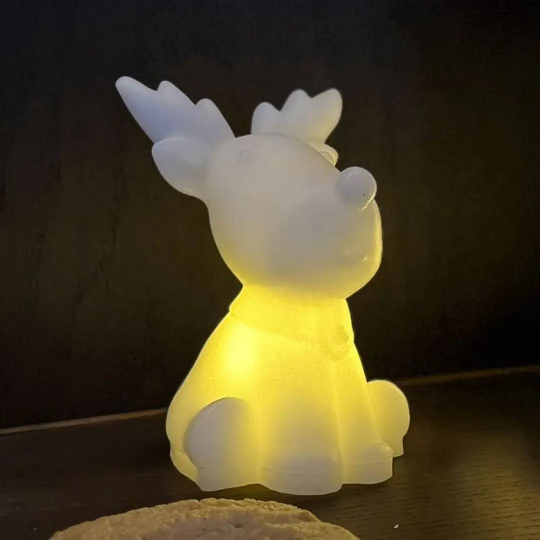 Sirius LED-Dekofigur Naja, weiß, Höhe 14 cm, Wachs, Batteriebetrieb