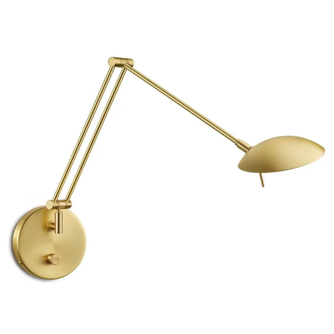 Knapstein Dimmbare LED-Wandlampe Ninja in mattem Messing