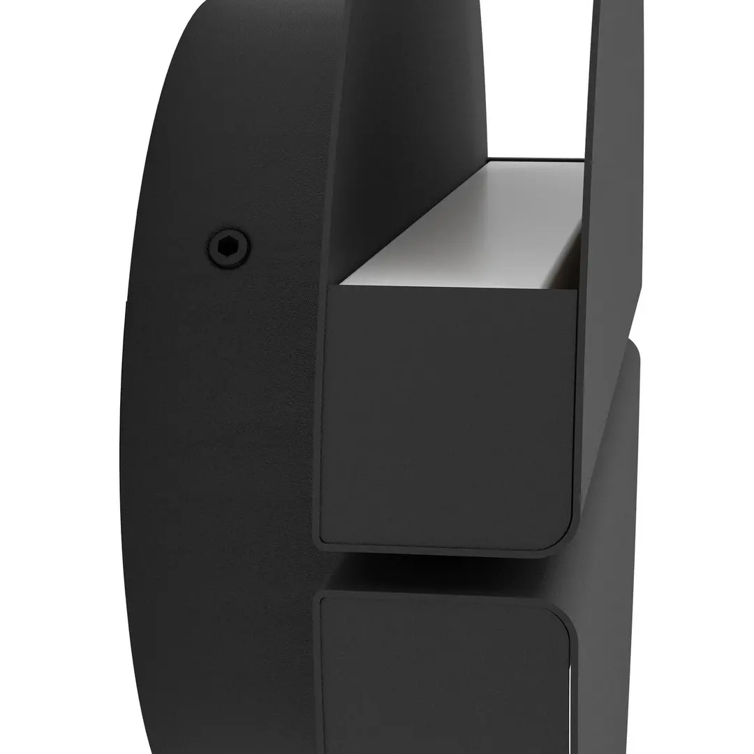 EGLO LED-Außenwandlampe Vascella, schwarz, Ø 18 cm, Metall