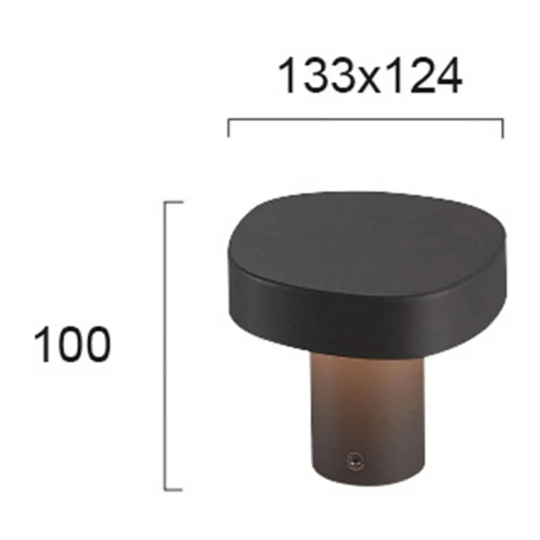 Viokef LED-Sockelleuchte Onda, IP54, Höhe 10 cm