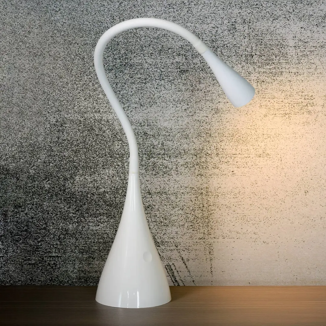 Lucide LED-Schreibtischleuchte Zozy, weiß, dimmbar, Flexarm