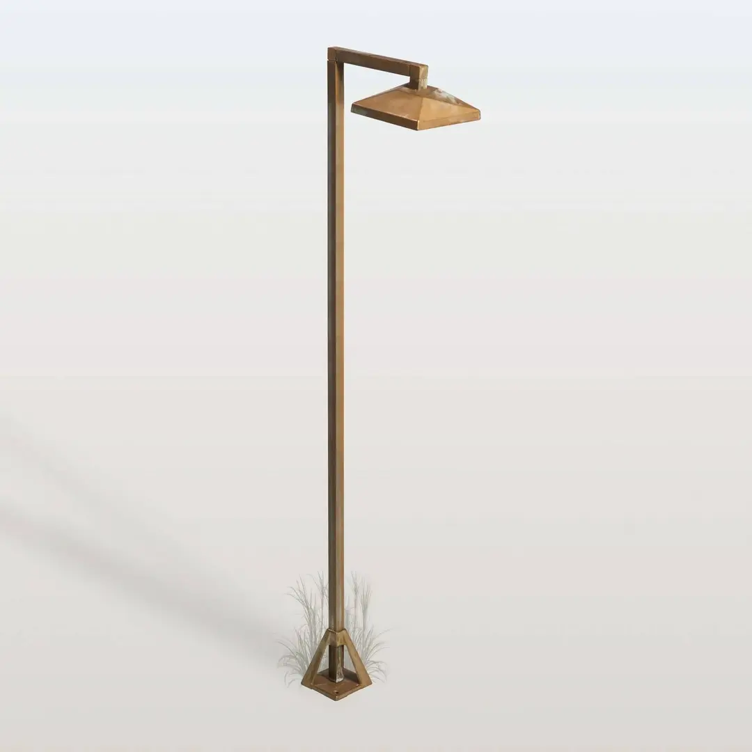 Moretti Luce LED-Wegeleuchte Aura Edge, 100 x 19,5 cm, messing antik