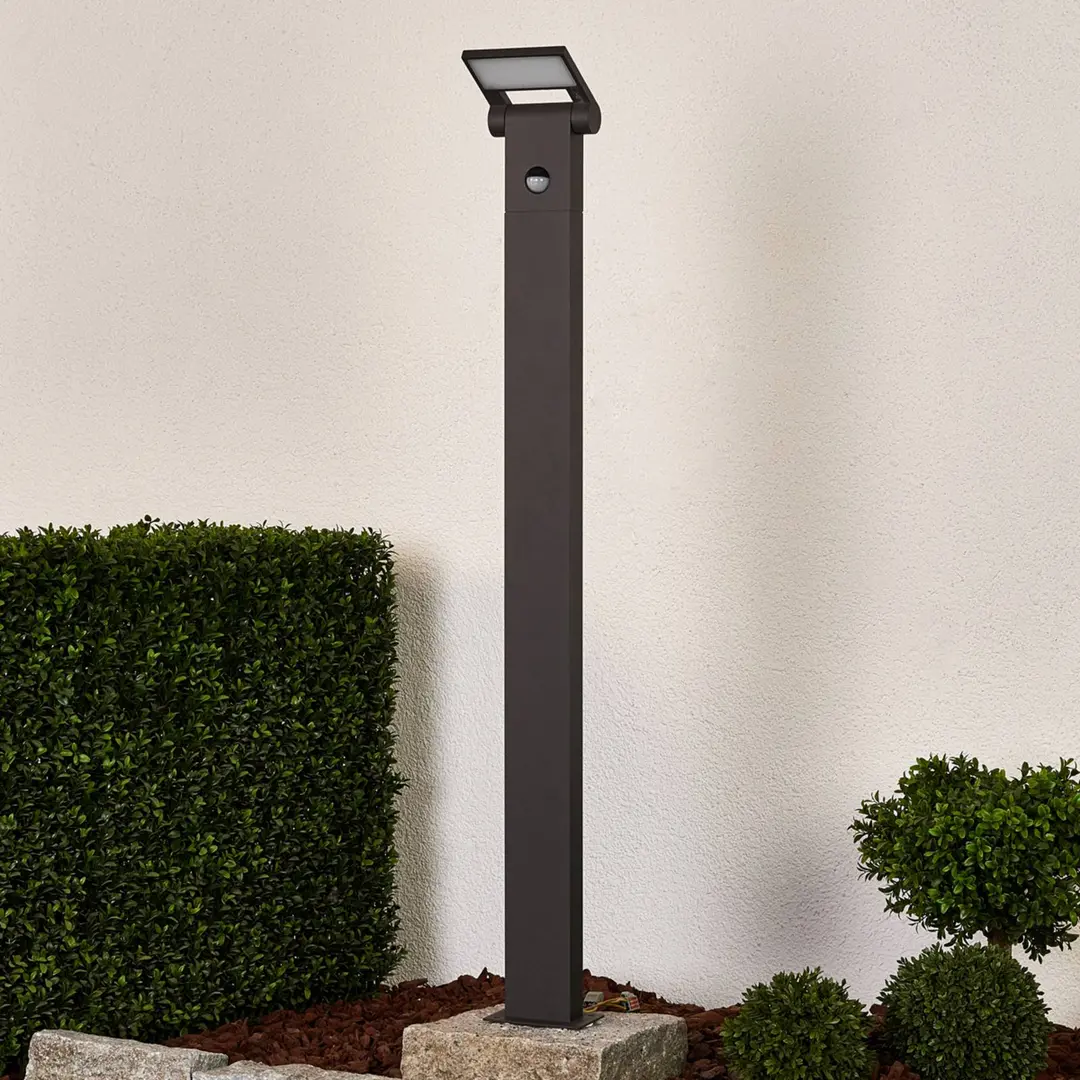 LUCANDE LED-Pollerlampe Marius mit Sensor, 100 cm
