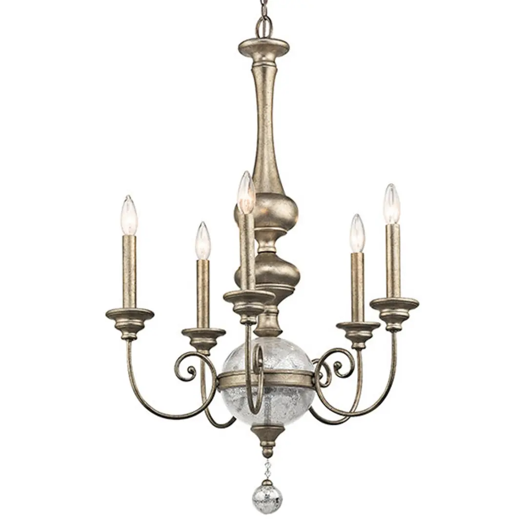 KICHLER Kronleuchter Rosalie, gold, Ø 61 cm, 5-flg.