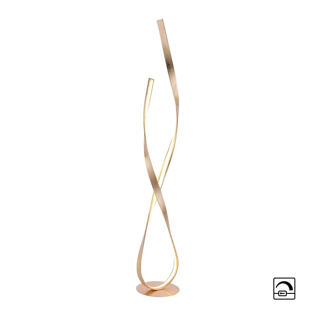 Paul Neuhaus LED-Stehleuchte Linda, gold, Metall, dimmbar