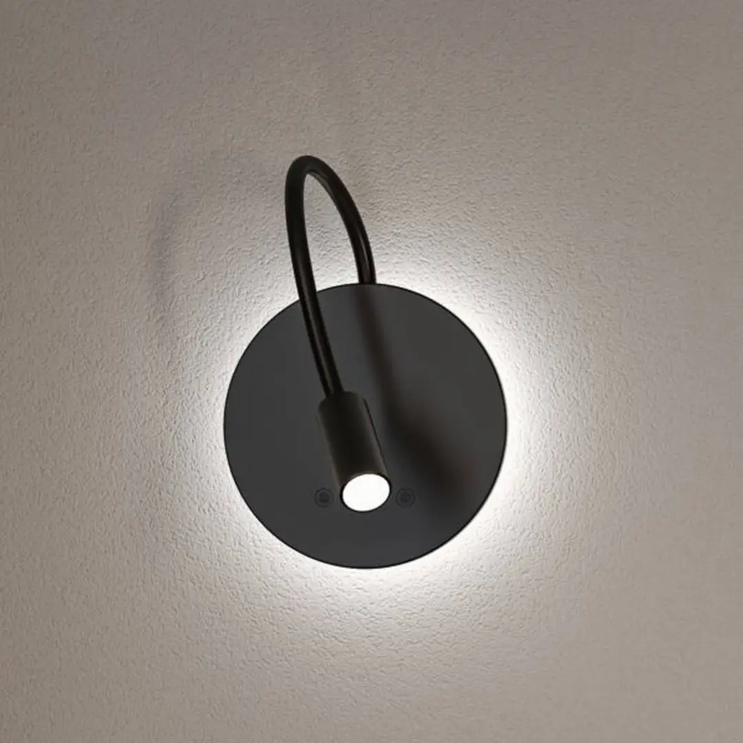 Paulmann LED-Akku-Wandleuchte Miora, schwarz, Flexarm Dimmer