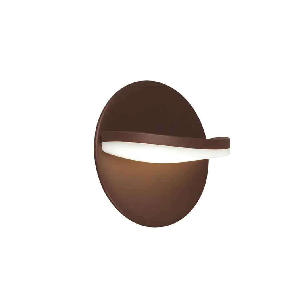 Viokef LED-Außenwandlampe Letty, braun, Ø 18 cm, Metall, IP65