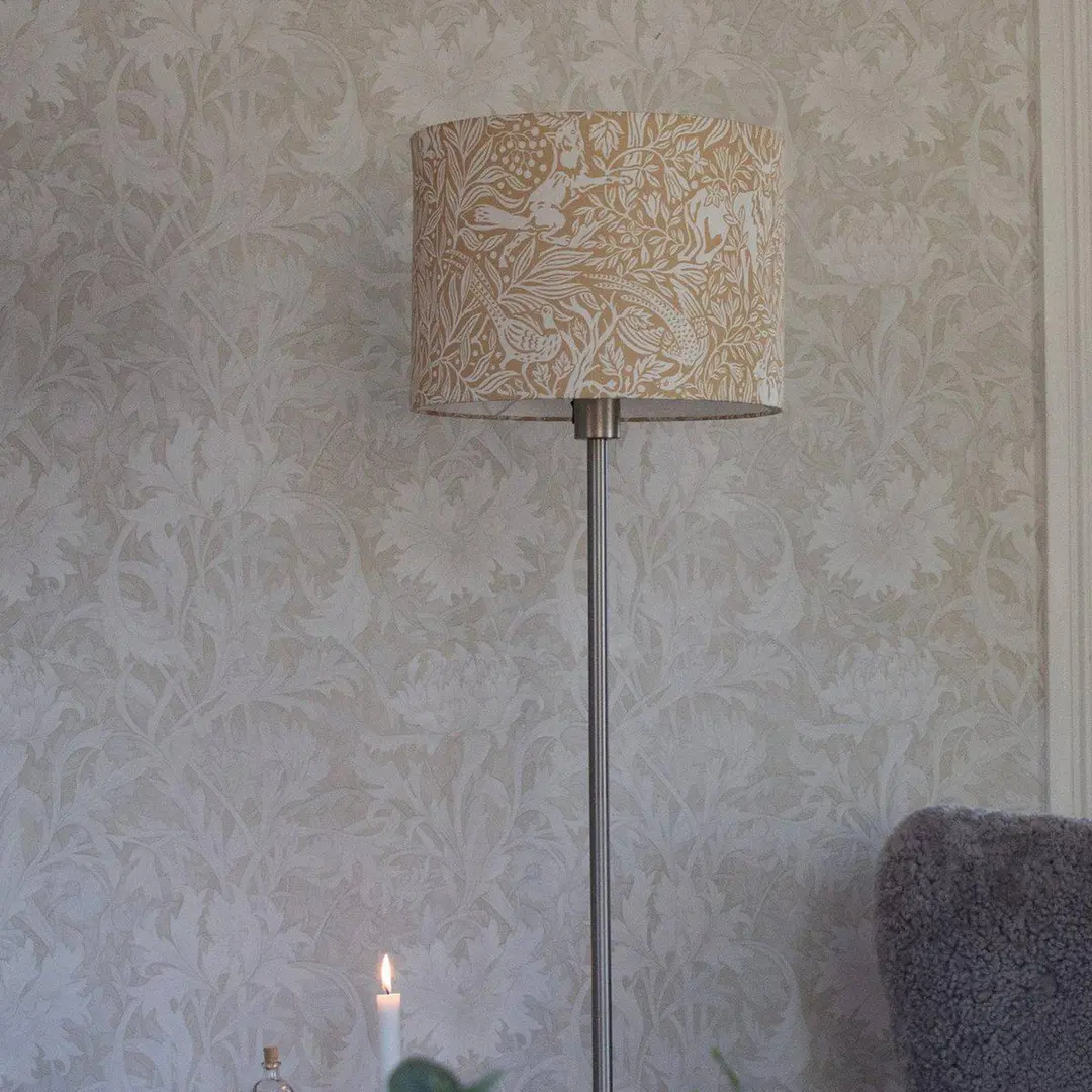 PR Home Stehleuchte Amy, gelb/grau, Höhe 150 cm, Textil, E27