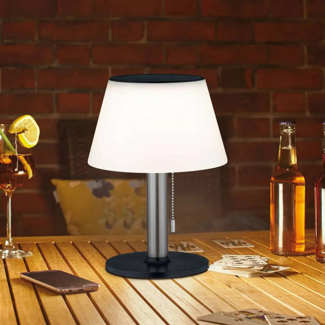 Paulmann Lillesol Solar-Tischleuchte, Edelstahl, 3-step-dim