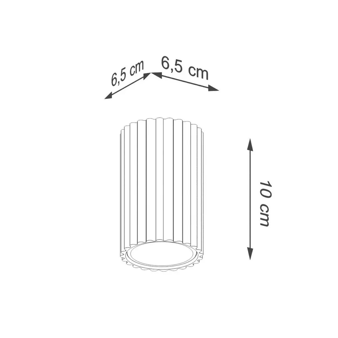 SOLLUX LIGHTING Deckenleuchte Karbon, goldfarben, Höhe 10 cm, Aluminium